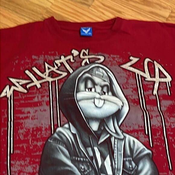 Metal Jeans Bugs Bunny, What’s up Doc? Warner, T-shirt, red 4X - Picture 3 of 6